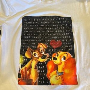 Disney Lady and the Tramp Graphic Tee - White